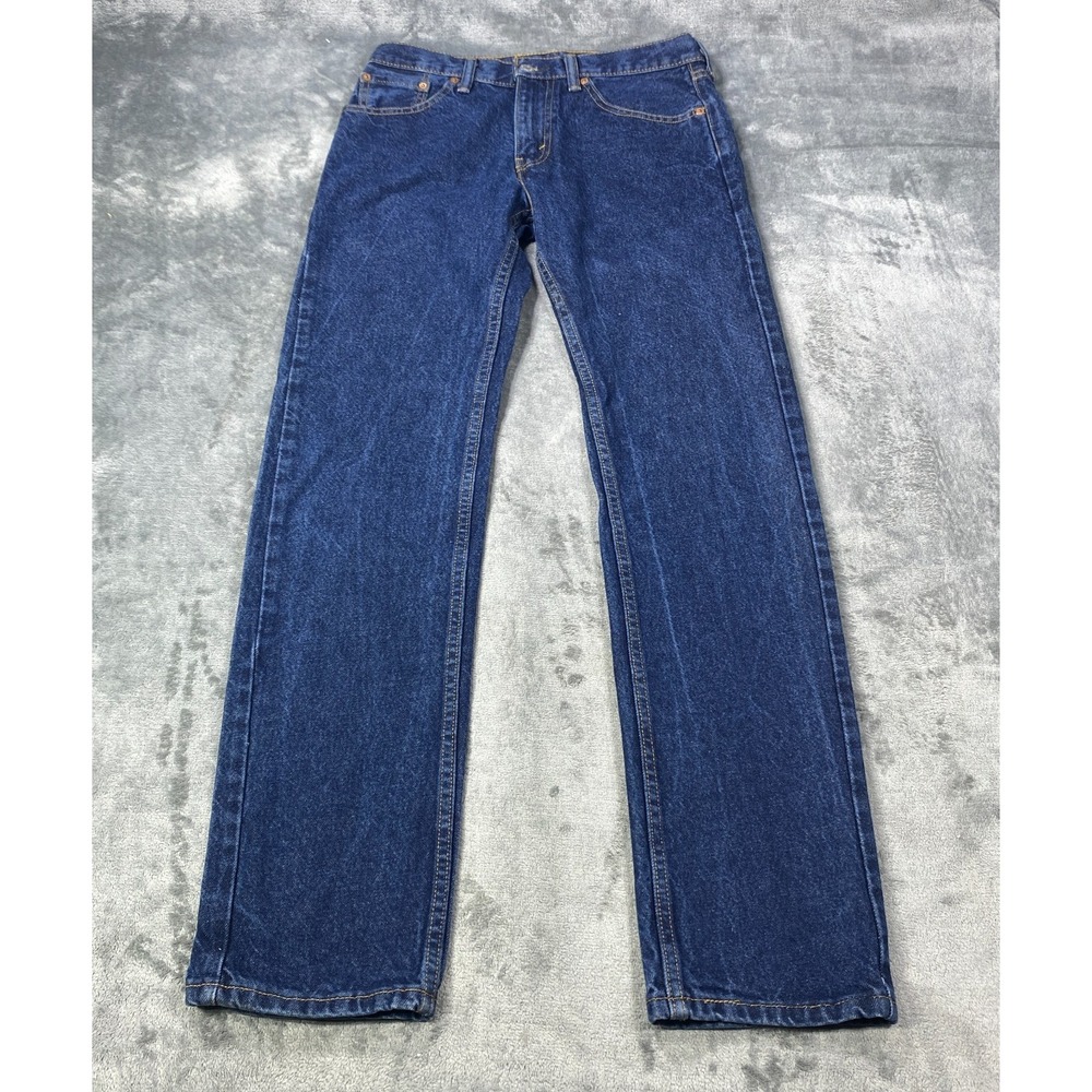 Levis 505 Jeans Mens Fits 30x32 Blue Cotton Denim Straight Leg Chore Stone Wash